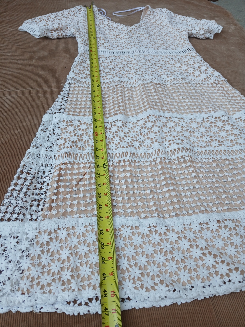 Lulus My Dearest White Lace Crochet Midi Dress - Size XL - Picture 9 of 15